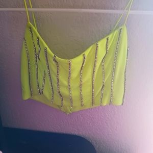 Forever 21 crop with rhinestones